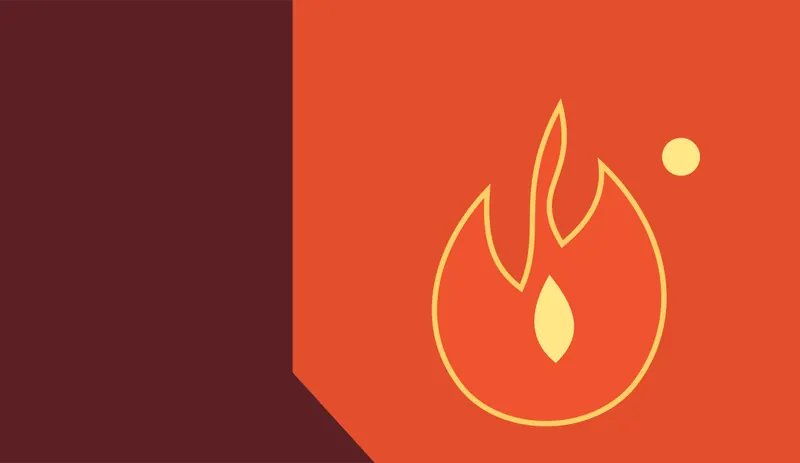 Fire Blaze Red Wizard: llama roja con chispa dorada