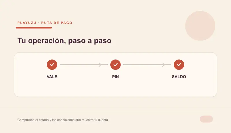 Ruta del vale Paysafecard hasta el saldo PlayUZU
